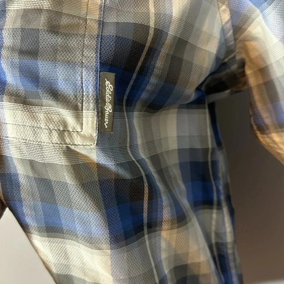 Eddie Bauer Long Sleeve Plaid Button Down Fishing Shirt Mens Size 2XL - Picture 3 of 11